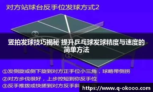 竖拍发球技巧揭秘 提升乒乓球发球精度与速度的简单方法